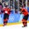 GANGNEUNG, SOUTH KOREA - FEBRUARY 23: Canada's Derek Roy #9 celebrates with Rene Bourque #17 after scoring a third period goal on Team Germany during semifinal round action at the PyeongChang 2018 Olympic Winter Games. (Photo by Andrea Cardin/HHOF-IIHF Images)

